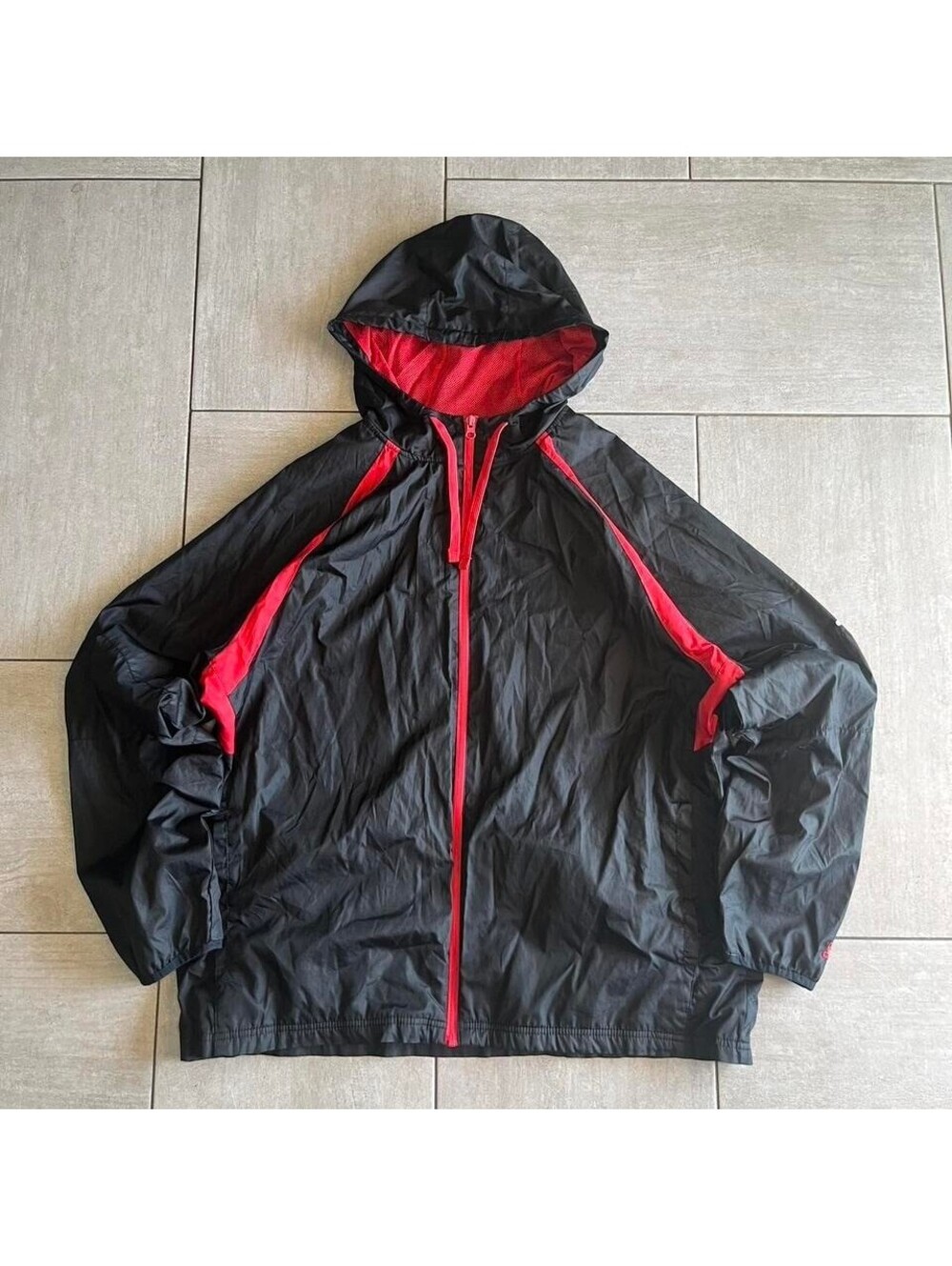 Black and red starter windbreaker jacket
